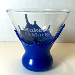 Maker’s Mark Blue Wax Dipped Martini / Manhattan / Cocktail Glass